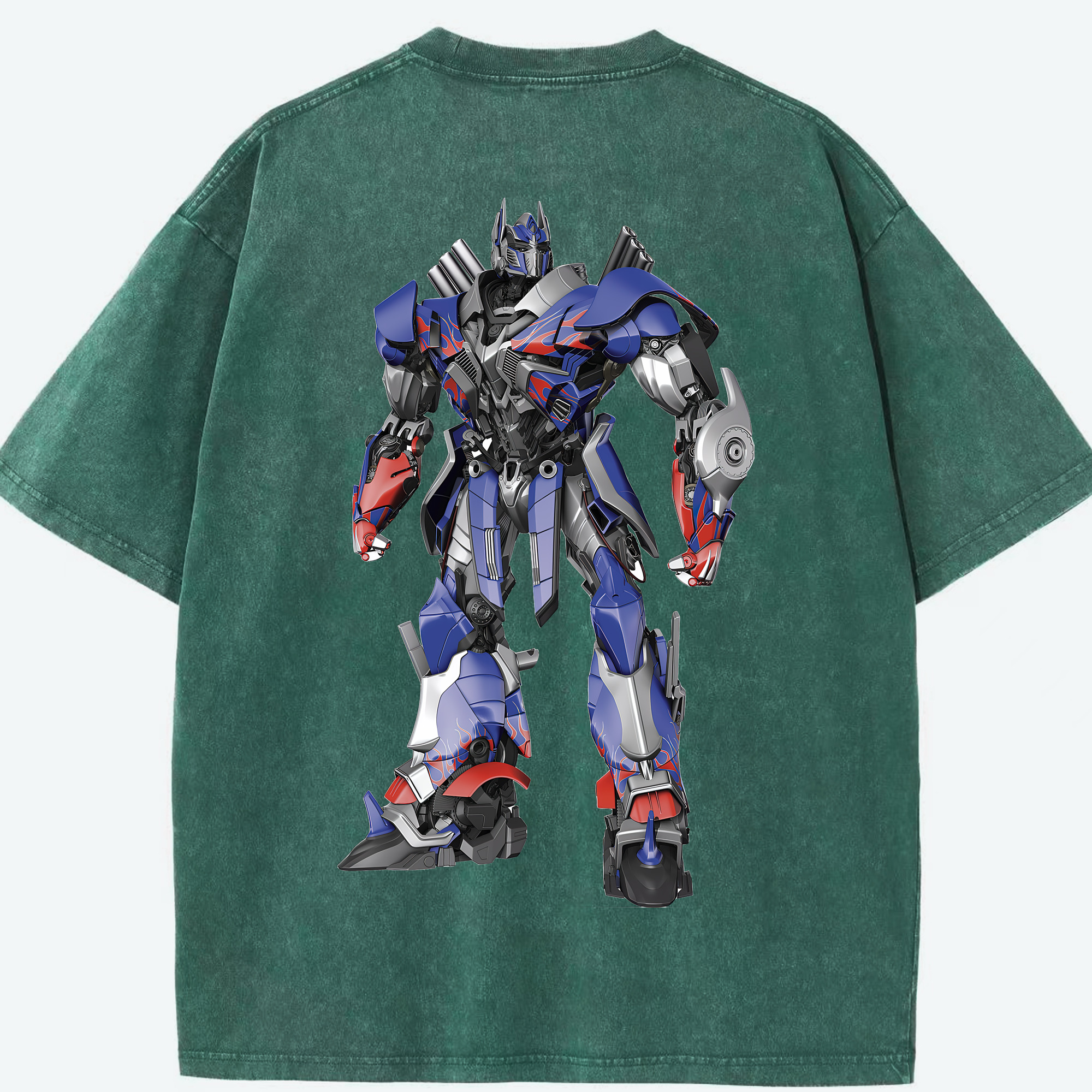 （画像用） Transformers トランスフォーマー 綿100% ヴィンテージ風 半袖Tシャツ（背面プリント）